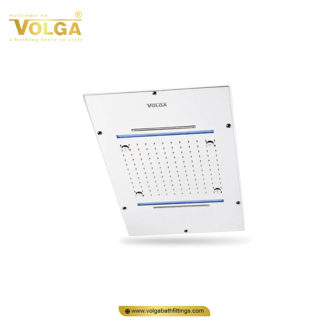 CS-013 26X14 Double Cascade rain Shower with Led Four Mist