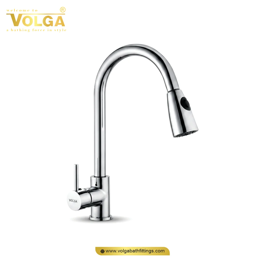 KM-002 Flora Pull out Sink Mixer table Mounted