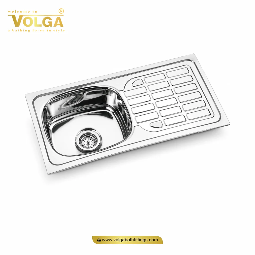 SINGLE SINK WITH DRAIN BOARD